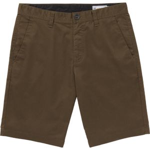 Volcom - Korte broeken - Frickin Modern Stretch Short 21 Dark Earth voor Heren - Maat 30 US - Bruin