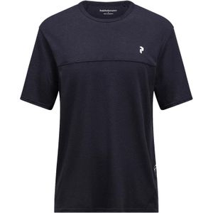 Peak Performance - M Trail Wool Blend SS Black voor Heren van Wol - Maat S - Zwart