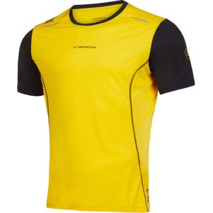 La Sportiva - Trail / Running kleding - Tracer T-Shirt M Yellow Black voor Heren van Gerecycled Polyester - Maat S - Geel