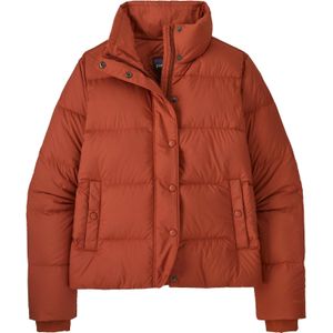 Patagonia - Jassen - W's Silent Down Jkt Burnished Red voor Dames van Gerecycled Polyester - Maat XS - Bordeauxrood