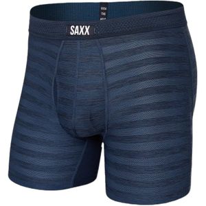 Saxx Underwear - Boxers en slips - Droptemp Cool Mesh Bb Fly Dark Denim Heather voor Heren - Maat XXL - Marine blauw