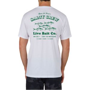 Salty Crew - T-shirts - Green Rat Pack Premium S/S Tee White voor Heren van Katoen - Maat L - Wit