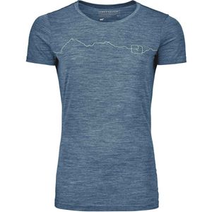 Ortovox - Dames toerskikleding - 150 Cool Mountain T-shirt W Petrol Blue Blend voor Dames - Maat S - Blauw