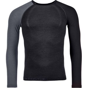 Ortovox - Wandel- en bergsportkleding - 120 Comp Light Long Sleeve M Black Raven voor Heren van Wol - Maat S - Zwart