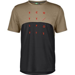 Scott - Tee M's Trail Flow Dri SS Toast Beige/Black voor Heren - Maat M