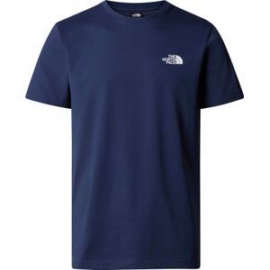The North Face - T-shirts - M S/S Simple Dome Tee Summit Navy voor Heren van Katoen - Maat L - Marine blauw
