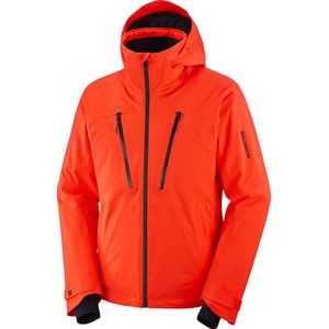 Salomon - Ski jassen - Brilliant Jacket M Cherry Tomato voor Heren - Maat M - Rood