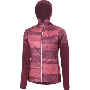 Loffler - Langlaufkleding - W Hooded Hybrid Jacket Lumina PL Active Purpur voor Dames - Maat L - Bordeauxrood
