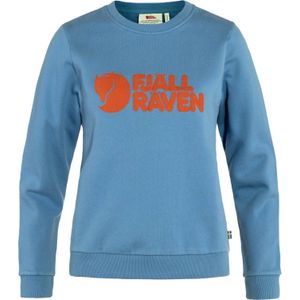 Fjall Raven - Dames sweatshirts en fleeces - FjÃ¤llrÃ¤ven Logo Sweater W Dawn Blue - Terracotta Brown voor Dames van Katoen - Maat M - Blauw