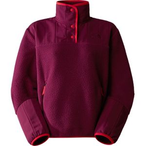 The North Face - Dames sweatshirts en fleeces - W Cragmont Fleece 1/4 Snap Boysenberry/Fiery Red voor Dames - Maat S - Paars