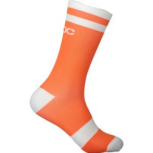 POC - Mountainbike kleding - Lure MTB Sock Long Zink Orange/Hydrogen White voor Heren - Maat 37-39 - Oranje