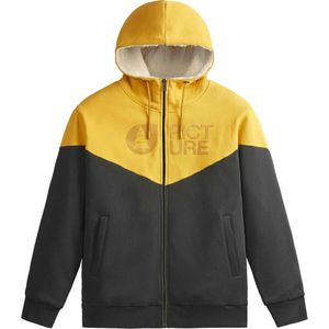 Picture Organic Clothing - Sweatshirts en fleeces - Basement Plush Zip Hoodie Chai Tea Black voor Heren - Maat XL - Zwart