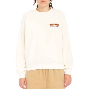 Volcom - Dames sweatshirts - Too Doo Crew Cloud voor Dames - Maat L - Wit