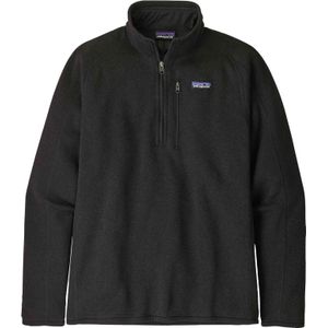 Patagonia - Wandel- en bergsportkleding - M's Better Sweater 1/4 Zip Black voor Heren van Gerecycled Polyester - Maat L - Zwart