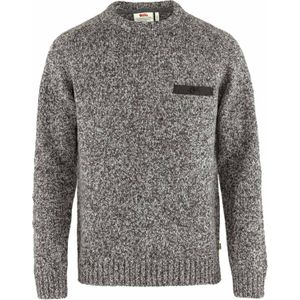 Fjall Raven - Truien - Lada Round-neck Sweater M Grey voor Heren van Wol - Maat S - Grijs