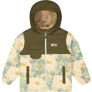 Picture Organic Clothing - Kinder ski jassen - Snowy Printed Jkt Timeless Flower Printed voor Unisex - Kindermaat 84-89 cm - Kaki