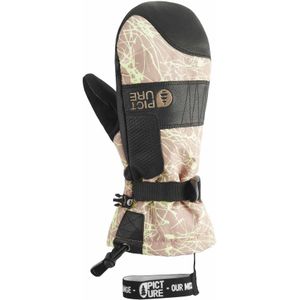 Picture Organic Clothing - Dames skihandschoenen - Anna Mitts Textury Print voor Dames - Maat 7 - Wit