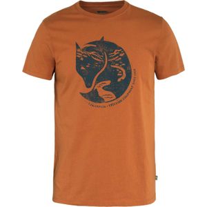 Fjall Raven - T-shirts - Arctic Fox T-shirt M Terracotta Brown voor Heren van Katoen - Maat M - Bruin