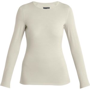 Icebreaker - Dames thermokleding - W Merino 200 Oasis LS Crewe Undyed voor Dames van Wol - Maat L - Wit