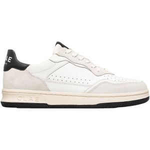Clae - Sneakers - Haywood White Leather Black voor Heren - Maat 43 - Wit