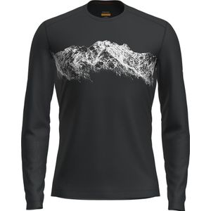 Icebreaker - Thermokleding - M Merino 200 Oasis LS Crewe Remarkables Black voor Heren van Wol - Maat S - Zwart