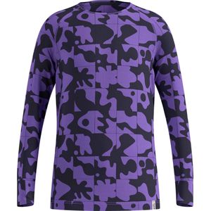 Odlo - BL Top Crew Neck LS Active Warm Patterned Kids Afterparty voor Unisex - Kindermaat 128 cm - Paars