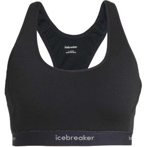 Icebreaker - Dames wandel- en bergkleding - Women Merino 125 ZoneKnit Racerback Bra Black voor Dames - Maat S - Zwart