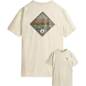 Picture Organic Clothing - T-shirts - Usil Tee Wood Ash voor Heren van Katoen - Maat M - Beige