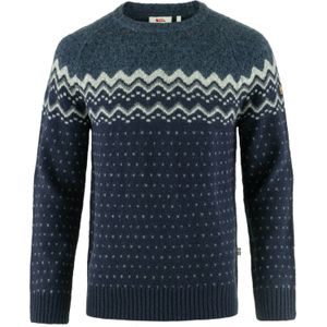 Fjall Raven - Truien - Ã–vik Knit Sweater M Dark Navy Mountain Blue voor Heren van Wol - Maat XXL - Marine blauw