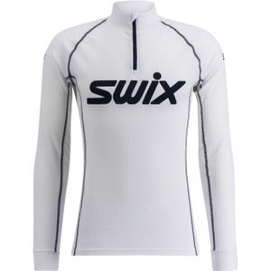 Swix - Thermokleding - Swix Racex Classic Half Zip Men Bright White/Dark Navy voor Heren - Maat M - Wit