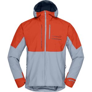 Norrona - Trail / Running kleding - Senja Gore-Tex Active Jacket M'S Arednalin/Blue Fog voor Heren - Maat M - Oranje