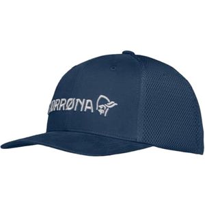 Norrona - Wandel- en bergsportkleding - /29 Mesh Flexfit Cap Indigo Night voor Heren van Katoen - Maat L\/XL - Marine blauw