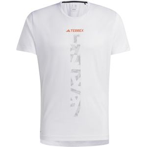 Adidas - Trail / Running kleding - Agravic Shirt White voor Heren - Maat L - Wit