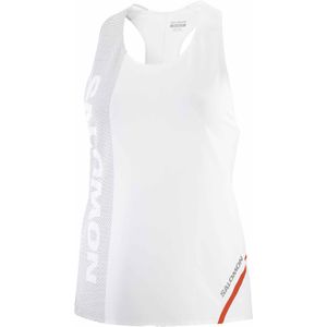 Salomon - Trail / Running dameskleding - S/Lab Speed Singlet W White/Deep Black voor Dames - Maat S - Wit