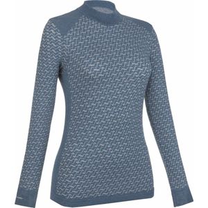 LaMunt - Dames thermokleding - Alice Cashmere LS Baselayer Tee Antic Blue voor Dames - Maat 38 FR - Blauw