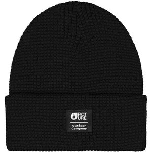 Picture Organic Clothing - Mutsen - York Beanie Black voor Unisex van Gerecycled Polyester - Zwart