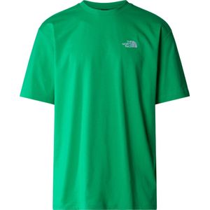 The North Face - T-shirts - M S/S Essential Oversize Tee Optic Emerald voor Heren van Katoen - Maat XXL - Groen