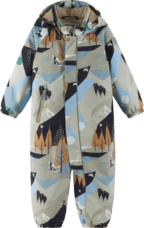 Reima - Puhuri Reimatec Winter Overall - Earthy Beige - Kinder Skipakken - Unisex - Kindermaat 86 cm