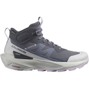 Salomon - Dames wandelschoenen - Elixir Activ Mid Gtx W India Ink/Glacier Gray/Orchid Petal voor Dames - Maat 4,5 UK - Grijs