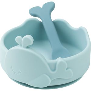 Done By Deer Silicone Bowl & Lepel Sets-sWally Blue