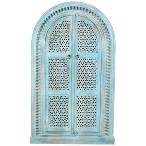 Kast Romimex Turquoise Mangohout 110 x 190 x 40 cm