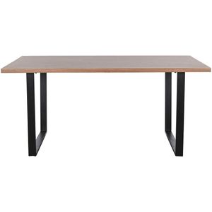 Dining Table Home ESPRIT Brown Black Iron MDF Wood 160 x 90 x 75 cm