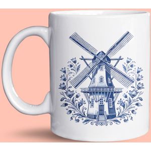 Mok - Delfts blauwe molen