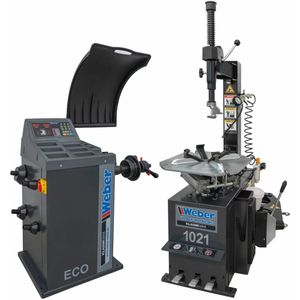 Weber autobandenwisselaar serie 1021, autowiel balanceermachine serie ECO