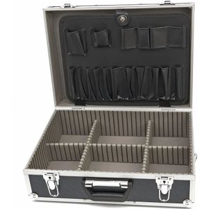 HBM Aluminium Gereedschapskoffer 45 x 33 x 15,5 cm. Met Universele Vakverdeling