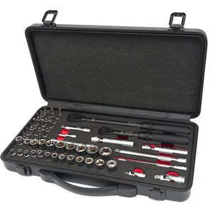 HBM - Momentsleutel Set - 55-delig - 1/4 en 3/8 Inch - 1 - 5 en 10 - 60 Nm