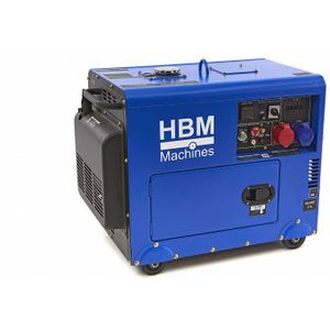 HBM 7900 Watt Standby Silent Generator , Aggregaat Met 452 cc Dieselkrachtstroom Motor, 400V/230V/12V