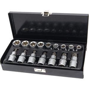 HBM Inwendige en uitwendige torx doppenset 16 delig 1/2 inch
