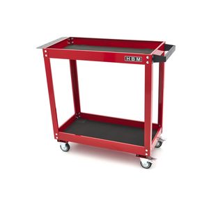 HBM  verrijdbare gereedschapswagen 2-laags, rood