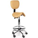 Zadelkruk Rugleuning Hoog Beige met Voetring